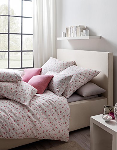 Kuschelige Bettwäsche aus Satin - rot 135x200 von Estella Kuschelige Bettwäsche aus Satin - rot 135x200 von Estella