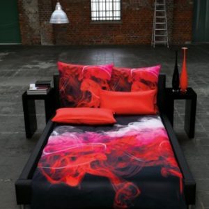 Traumhafte Bettwäsche aus Satin - rot 155x220 von Estella