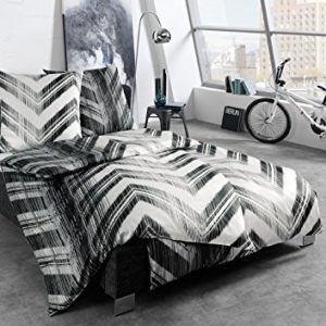 Schöne Bettwäsche aus Satin - schwarz 135x200 von Estella