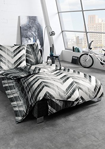 Schöne Bettwäsche aus Satin - schwarz 135x200 von Estella Schöne Bettwäsche aus Satin - schwarz 135x200 von Estella