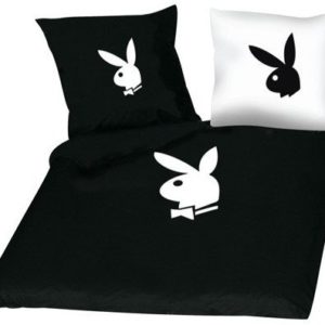 Schöne Bettwäsche aus Satin - schwarz 135x200 von Playboy