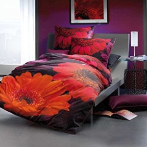 Hübsche Bettwäsche aus Satin - schwarz 155x220 von Kaeppel