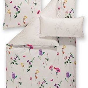 Hübsche Bettwäsche aus Satin - weiß 135x200 von Estella