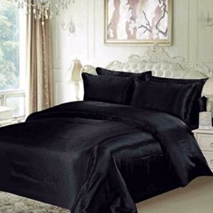 Hübsche Bettwäsche aus Seide - schwarz 200x200 von Zarah Home By Labelduck