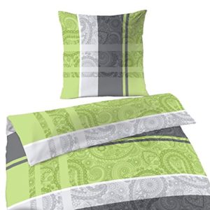 Kuschelige Bettwäsche aus Renforcé - grün 135x200 von Ido
