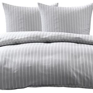 Schöne Bettwäsche aus Damast - grau 220x240 von Bettwaesche-mit-Stil