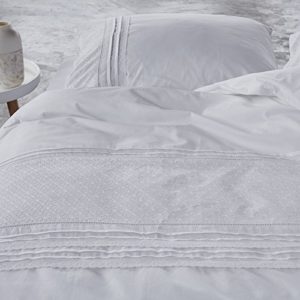 Traumhafte Bettwäsche aus Perkal - weiß 135x200 von Essenza