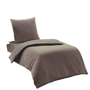 Hübsche Bettwäsche aus Renforcé - braun 135x200 von Elit Home Collection