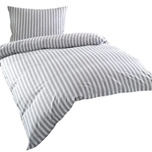 Hübsche Bettwäsche aus Batist - grau 135x200 von Bettwaesche-mit-Stil