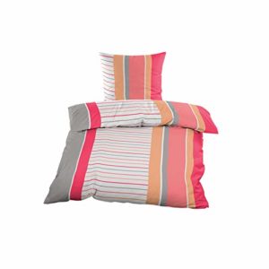 Schöne Bettwäsche aus Fleece - rosa 135x200 von Borghorster Heimtexhandel
