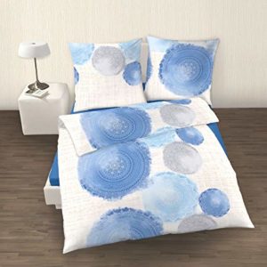 Schöne Bettwäsche aus Perkal - blau 135x200 von IDO