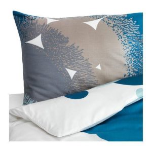 Schöne Bettwäsche aus Satin - blau 220x240 von Ikea