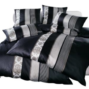 Kuschelige Bettwäsche aus Satin - schwarz 155x200 von Joop