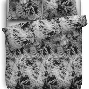 Traumhafte Bettwäsche aus Biber - grau 135x200 von HNL