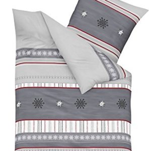 Traumhafte Bettwäsche aus Biber - grau 135x200 von Kaeppel