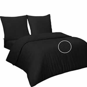 Schöne Bettwäsche aus Damast - schwarz 200x220 von Elit Home Collection