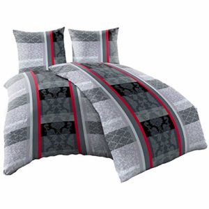 Schöne Bettwäsche aus Fleece - schwarz weiß 135x200 von daspasstgut