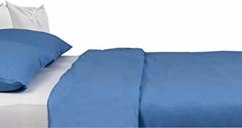 Kuschelige Bettwäsche aus Satin - blau 155x220 von Carpe Sonno