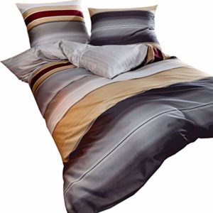 Traumhafte Bettwäsche aus Satin - grau 155x220 von Kaeppel