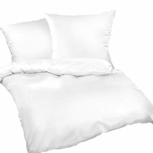 Hübsche Bettwäsche aus Satin - weiß 220x240 von Bettwaren-XXL