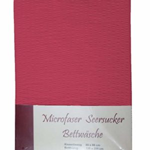 Schöne Bettwäsche aus Seersucker - rot 135x200 von n.g.