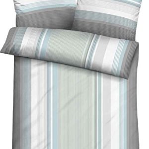 Hübsche Bettwäsche aus Biber - blau 155x220 von Castell