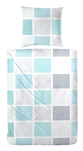 Traumhafte Bettwäsche aus Jersey - türkis 155x220 von Hahn Haustex