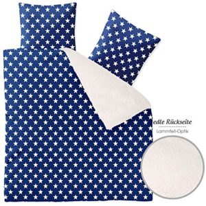 Traumhafte Bettwäsche aus Polyester - Sterne blau 200x220 von CelinaTex