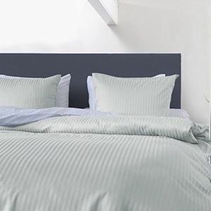 Kuschelige Bettwäsche aus Satin - blau 135x200 von HNL