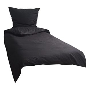 Kuschelige Bettwäsche aus Renforcé - schwarz 135x200 von Leonado Vicenti