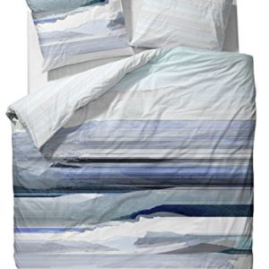 Hübsche Bettwäsche aus Satin - blau 135x200 von Essenza