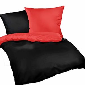 Kuschelige Bettwäsche aus Satin - schwarz 155x220 von Leben-Schlafen