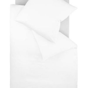 Kuschelige Bettwäsche aus Satin - weiß 135x200 von fleuresse
