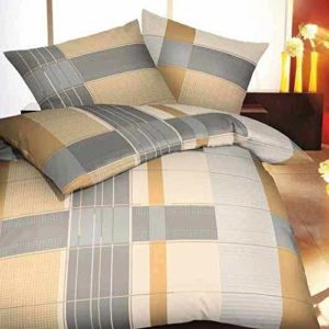 Kuschelige Bettwäsche aus Biber - grau 135x200 von Kaeppel