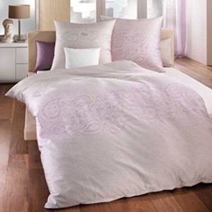 Hübsche Bettwäsche aus Satin - rosa 135x200 von Kaeppel