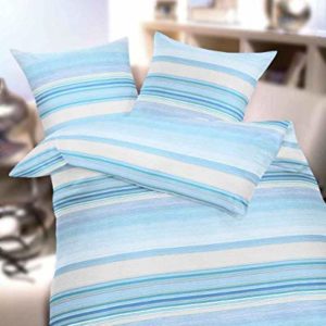 Hübsche Bettwäsche aus Seersucker - blau 155x220 von Kaeppel