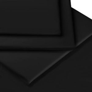 Kuschelige Bettwäsche aus Perkal - schwarz 135x200 von Linens Limited