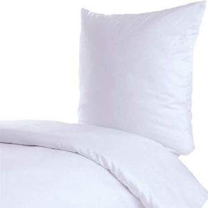 Hübsche Bettwäsche aus Linon - weiß 135x200 von Hans-Textil-Shop