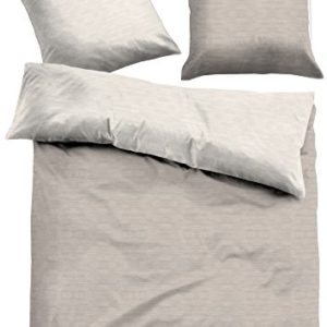 Kuschelige Bettwäsche aus Jersey - grau 135x200 von TOM TAILOR