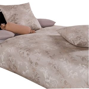 Hübsche Bettwäsche aus Jersey - grau 155x220 von Estella Ateliers