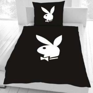 Kuschelige Bettwäsche aus Polyester - schwarz 135x200 von Playboy