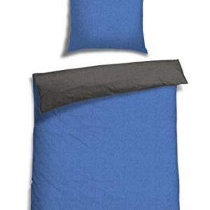 Hübsche Bettwäsche aus Renforcé - blau 155x220 von Schiesser