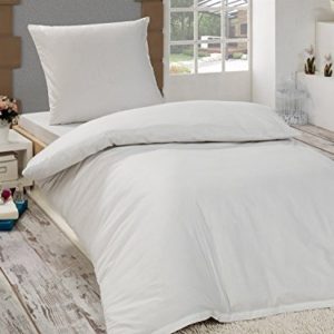 Hübsche Bettwäsche aus Renforcé - weiß 135x200 von Bettenpoint