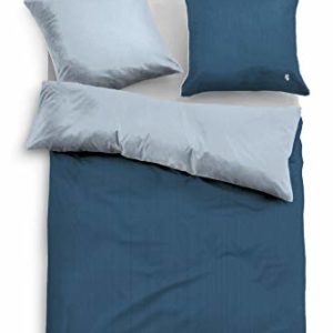 Hübsche Bettwäsche aus Satin - blau 155x200 von TOM TAILOR