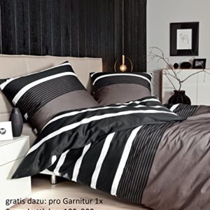 Schöne Bettwäsche aus Satin - schwarz 155x220 von Janine