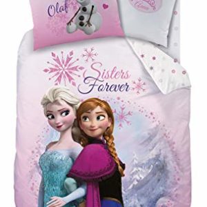 Schöne Bettwäsche aus Linon - rosa 135x200 von Disney