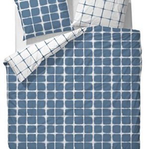 Traumhafte Bettwäsche aus Mako-Satin - blau 155x220 von Essenza