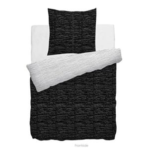 Traumhafte Bettwäsche aus Mako-Satin - schwarz 135x200 von HnL Living