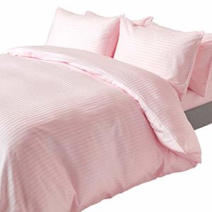 Traumhafte Bettwäsche aus Damast - rosa 135x200 von Homescapes