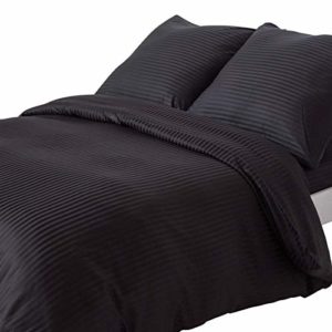 Schöne Bettwäsche aus Damast - schwarz 155x200 von Homescapes